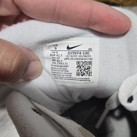 Nike Air Raid Shoes White Gum Retro DJ5974-100 Mens Size 9 - Picture 7 of 16